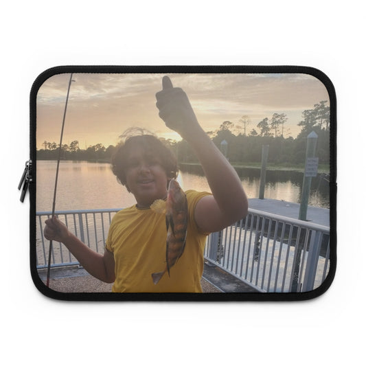 Fishing Photo Laptop Sleeve — Personalized Outdoor Memory Case