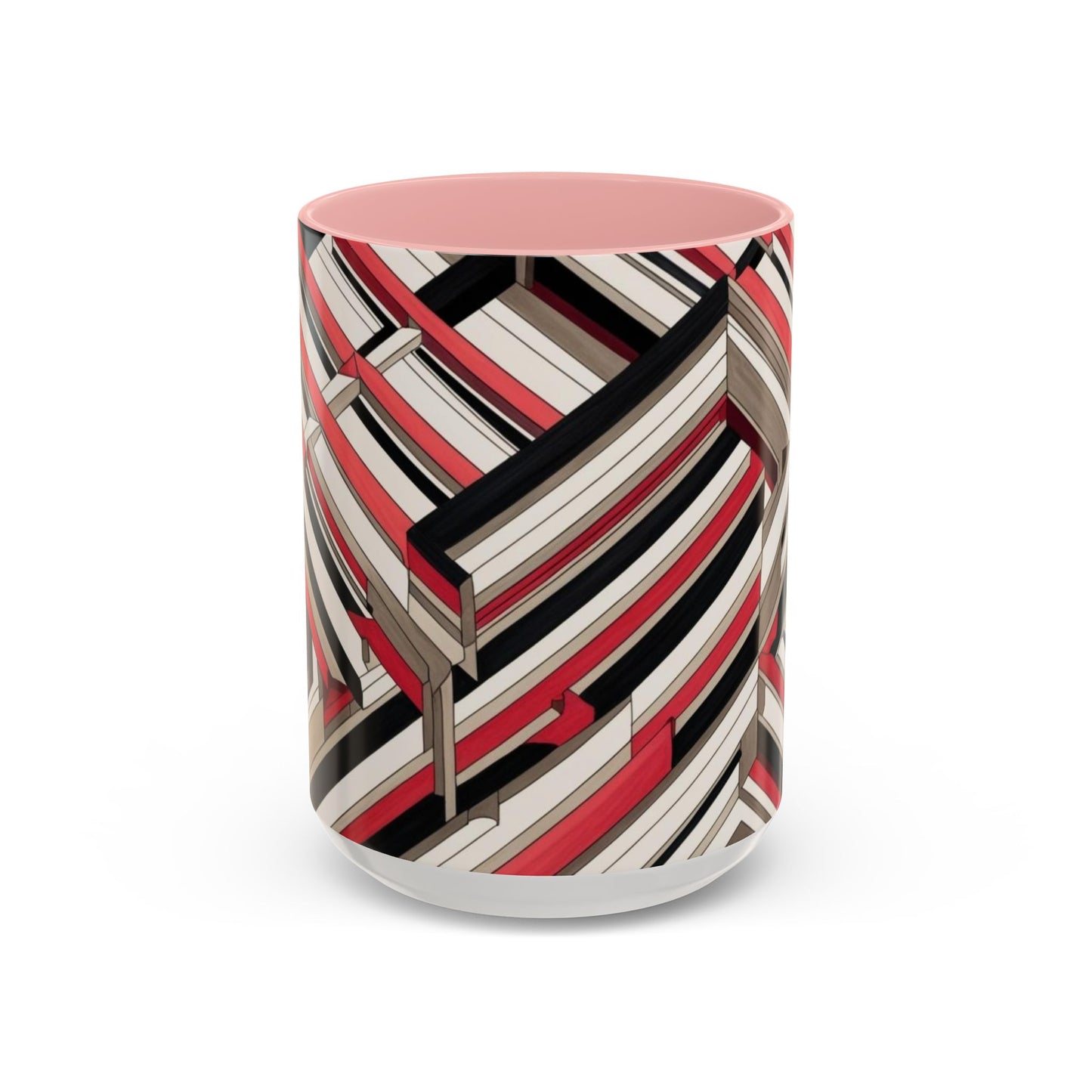 Optical Illusion Accent Mug – Ceramic Coffee Cup