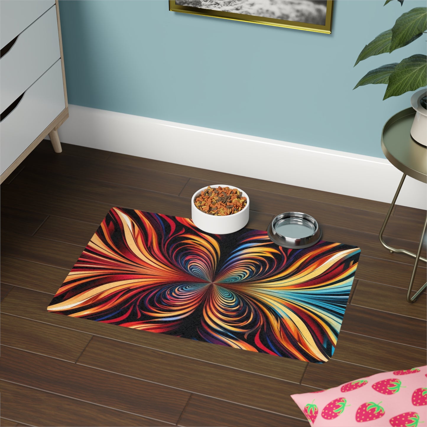 Pet Food Mat (12x18) - Optical Illusion