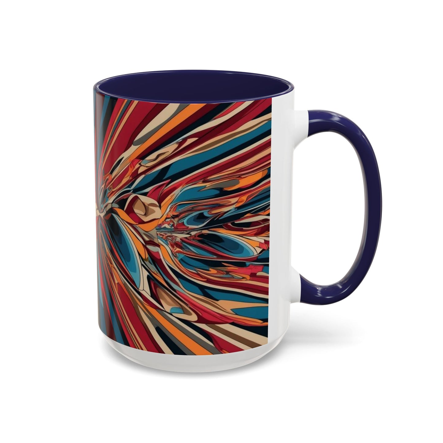 Optical Illusion Accent Mug – Ceramic Coffee Cup