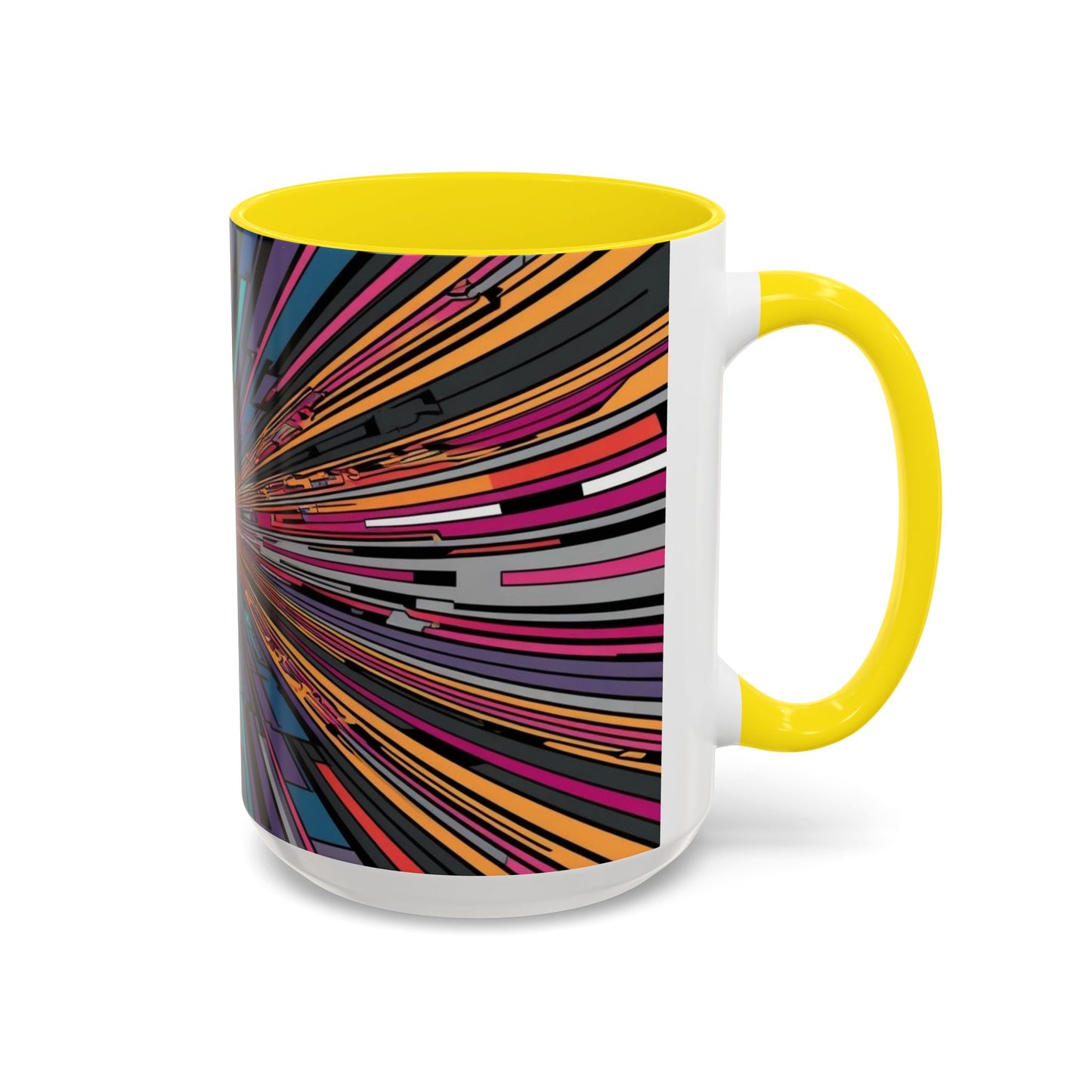Optical Illusion Accent Mug – Ceramic Coffee Cup