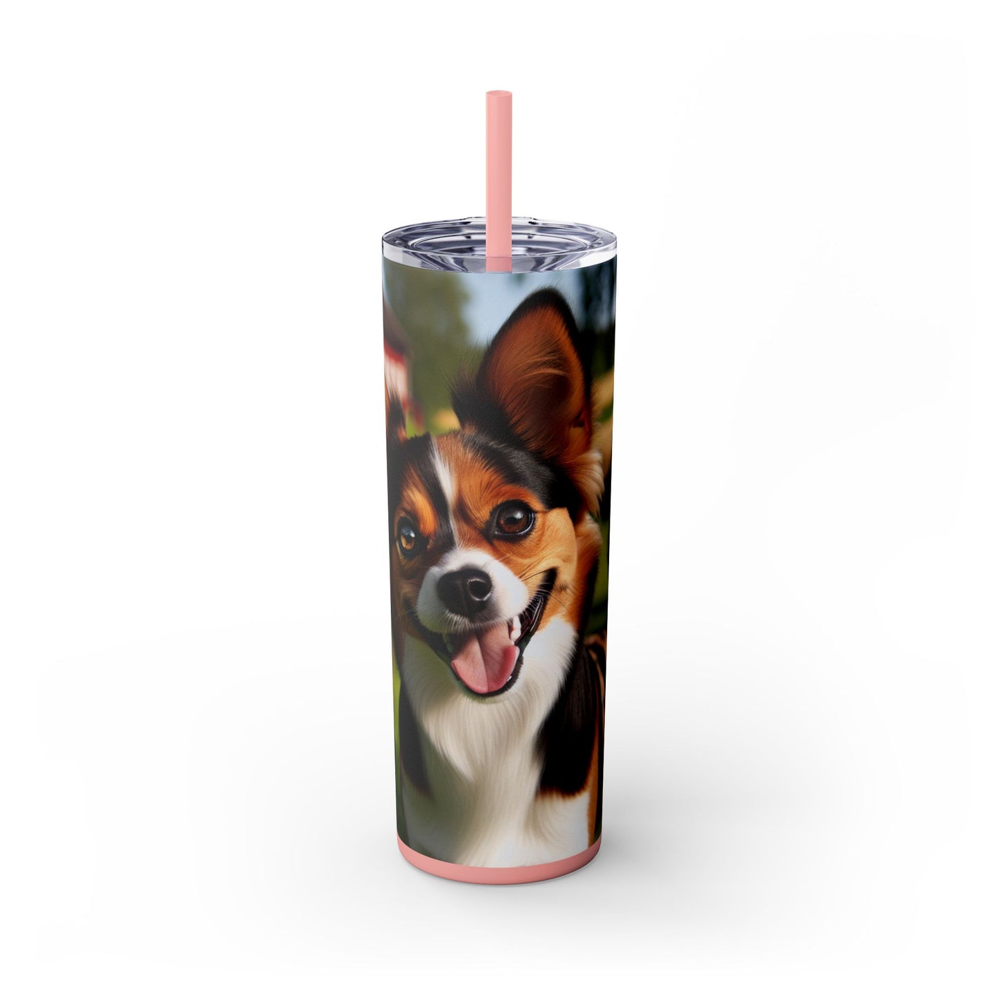 Skinny Tumbler with Straw – 20 oz Stainless Steel Cup