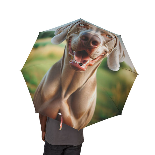 Weimaraner Semi-Automatic Foldable Umbrella