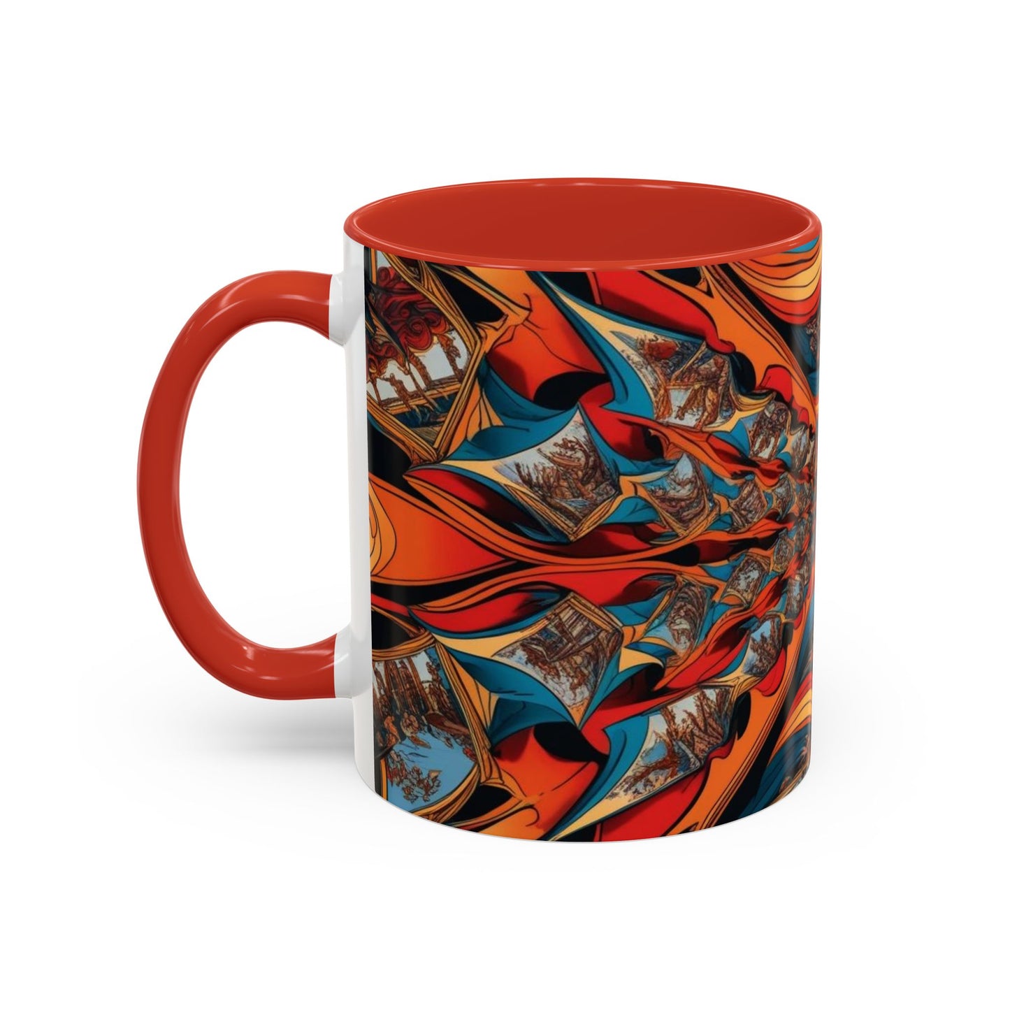 Optical Illusion Accent Mug – Ceramic Coffee Cup