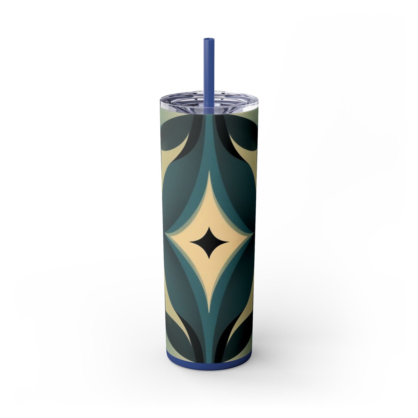 Optical Illusion Skinny Tumbler with Straw, 20oz
