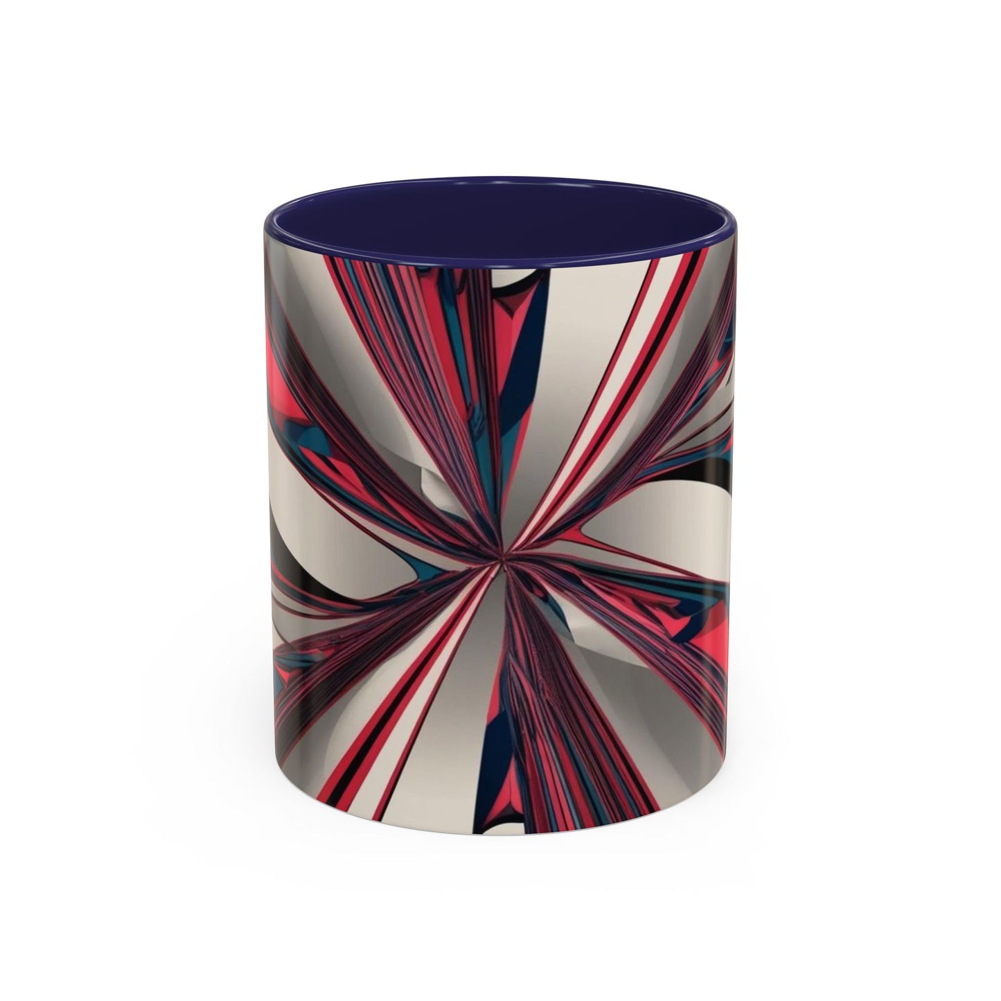 Optical Illusion Accent Mug – Ceramic Coffee Cup