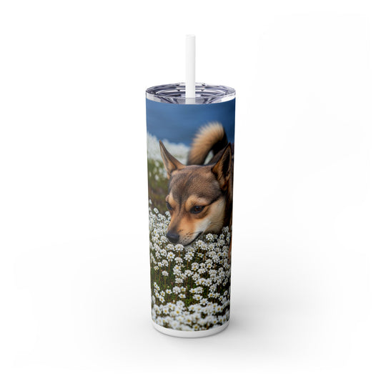 Norwegian Lundehund Tumbler with Straw, 20oz