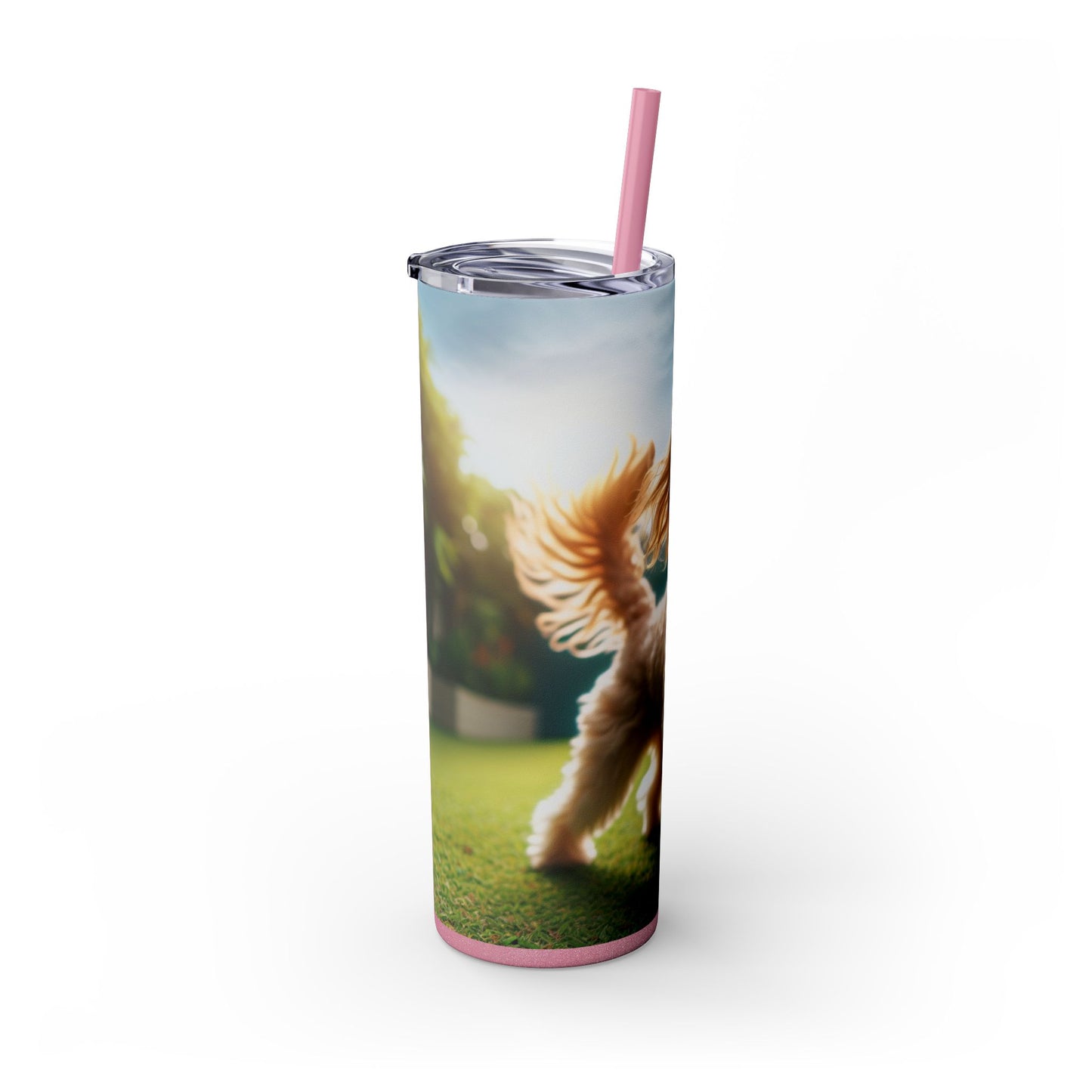 Skinny Tumbler with Straw – 20 oz Stainless Steel Cup