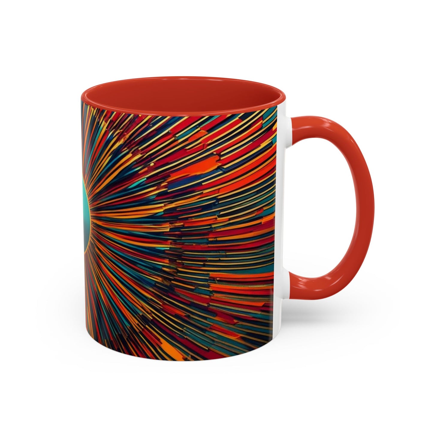 Optical Illusion Accent Mug – Ceramic Coffee Cup