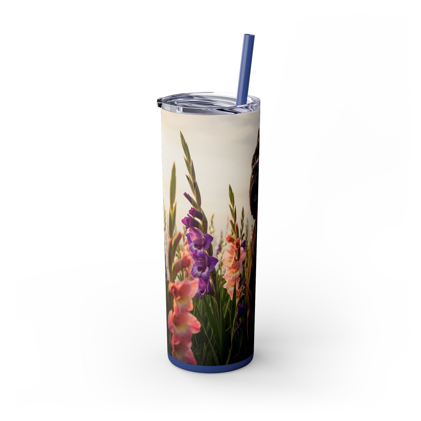 Cane Corso Skinny Tumbler with Straw, 20oz