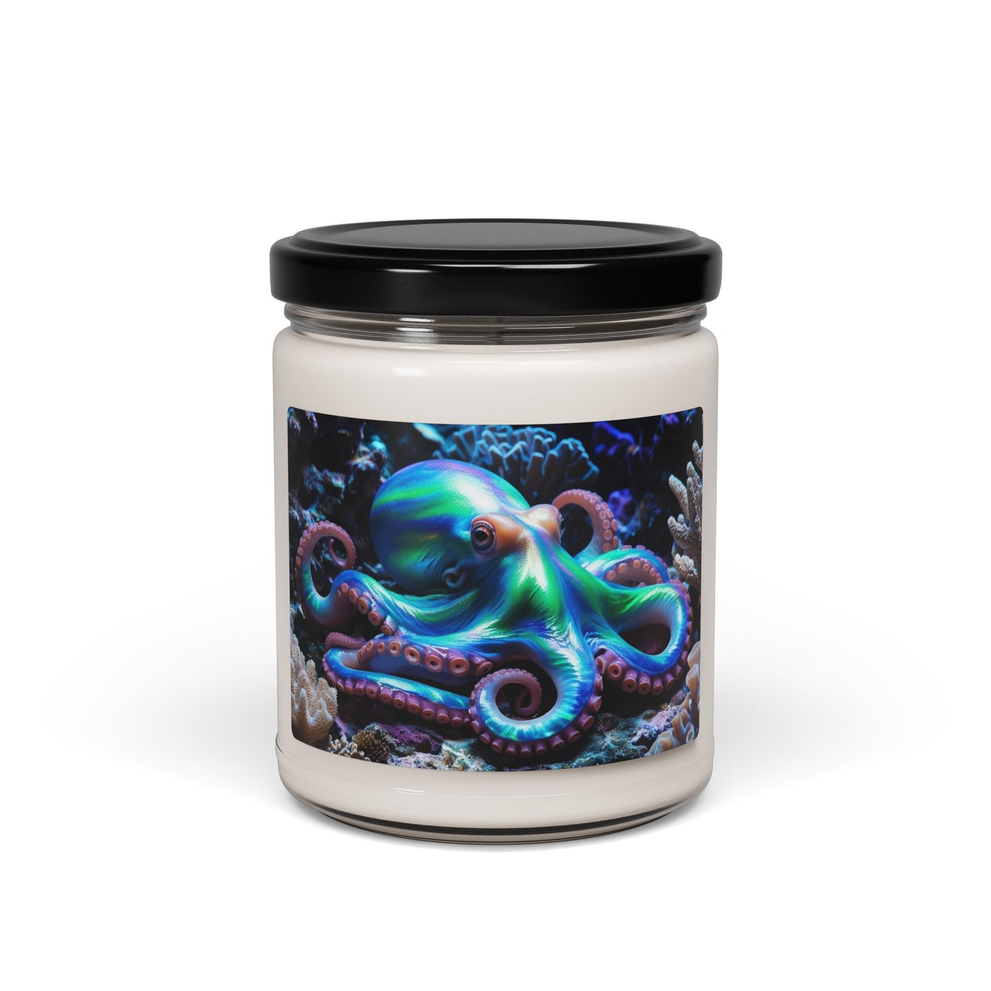 Octopus in Coral- Scented Soy Candle, 9oz