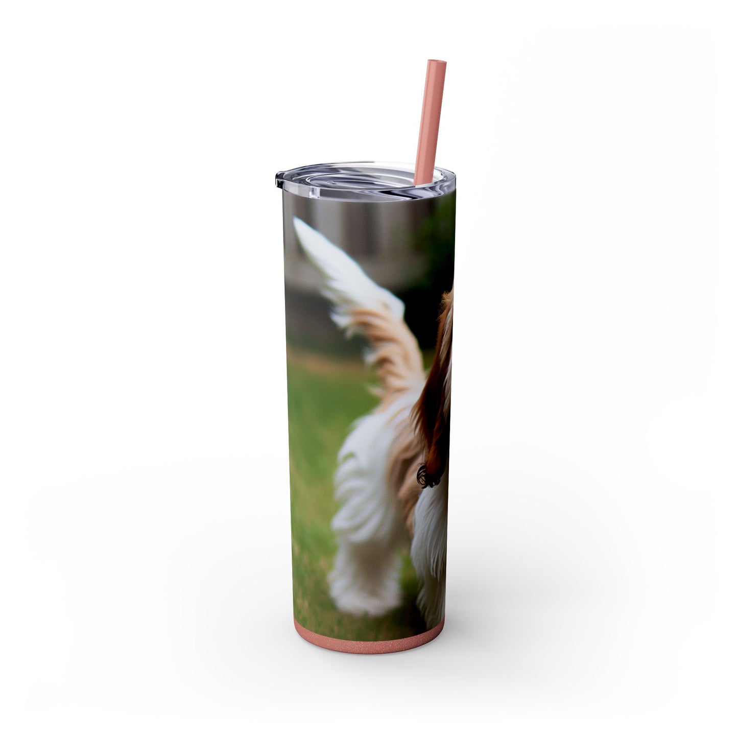 Petit Basset Griffon Vendeen Skinny Tumbler with Straw, 20oz