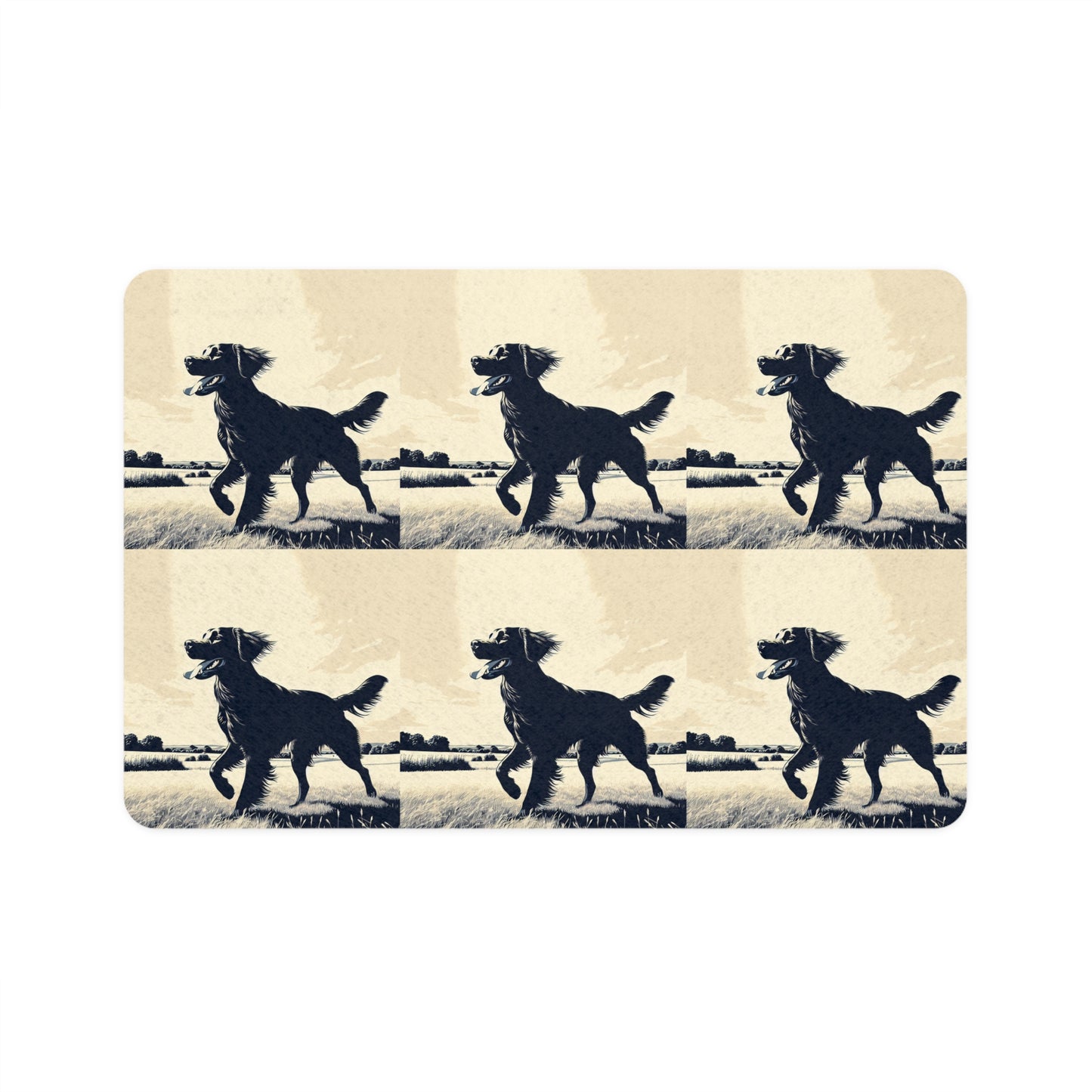 Pet Food Mat (12x18) - Flat Coated Retriever