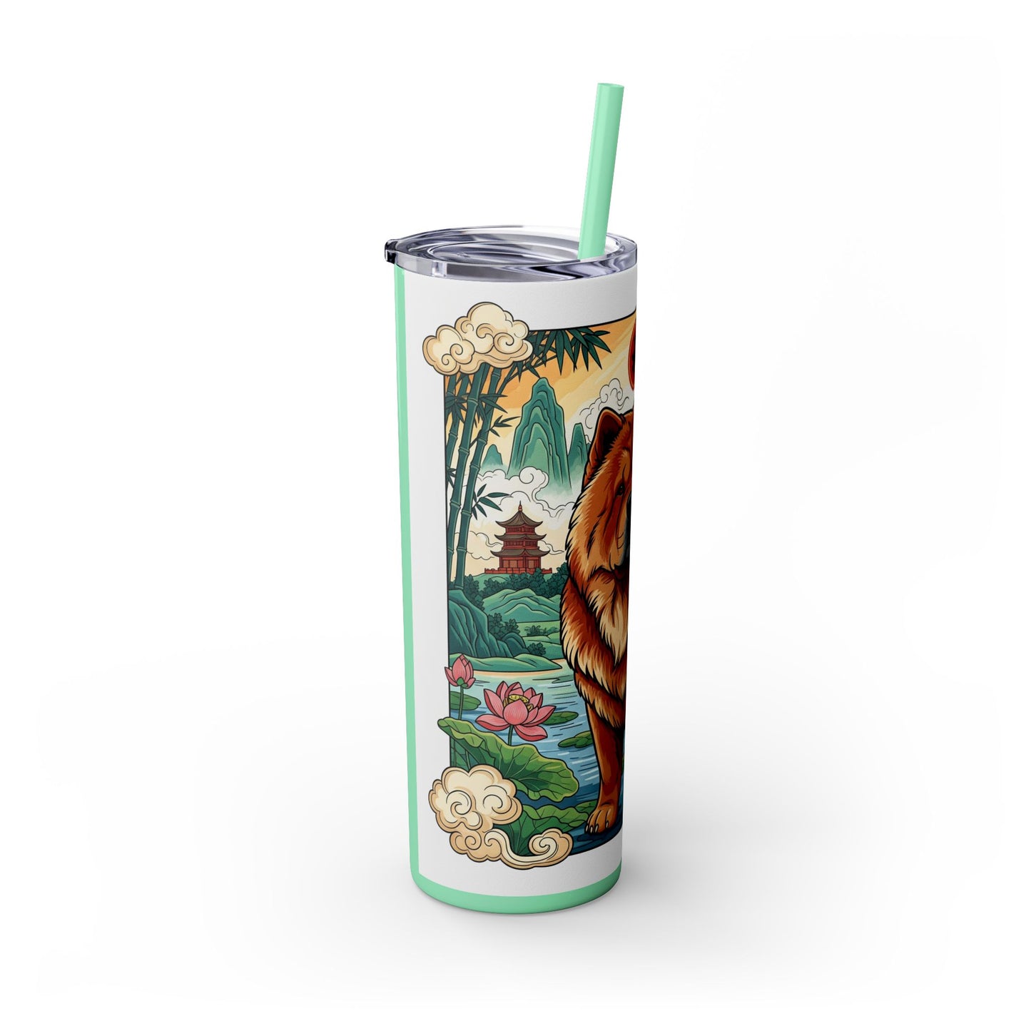 Skinny Tumbler with Straw – 20 oz Stainless Steel Cup