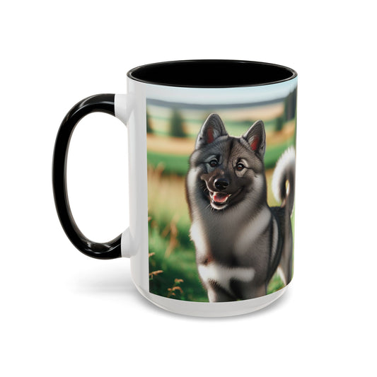 Norwegian Elkhound Accent Coffee Mug - Perfect Gift for Dog Lovers
