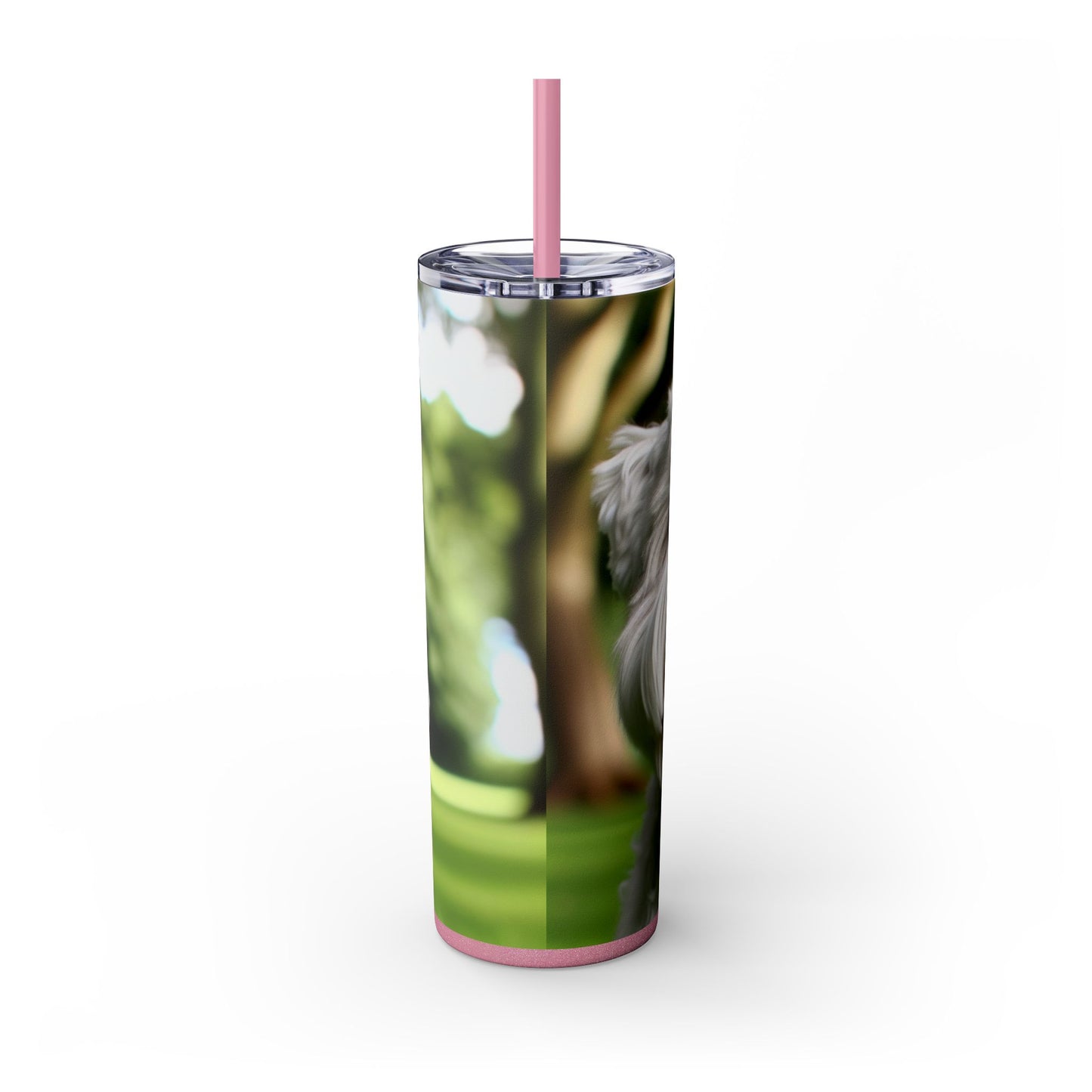Sealyham Terrier Skinny Tumbler with Straw, 20oz