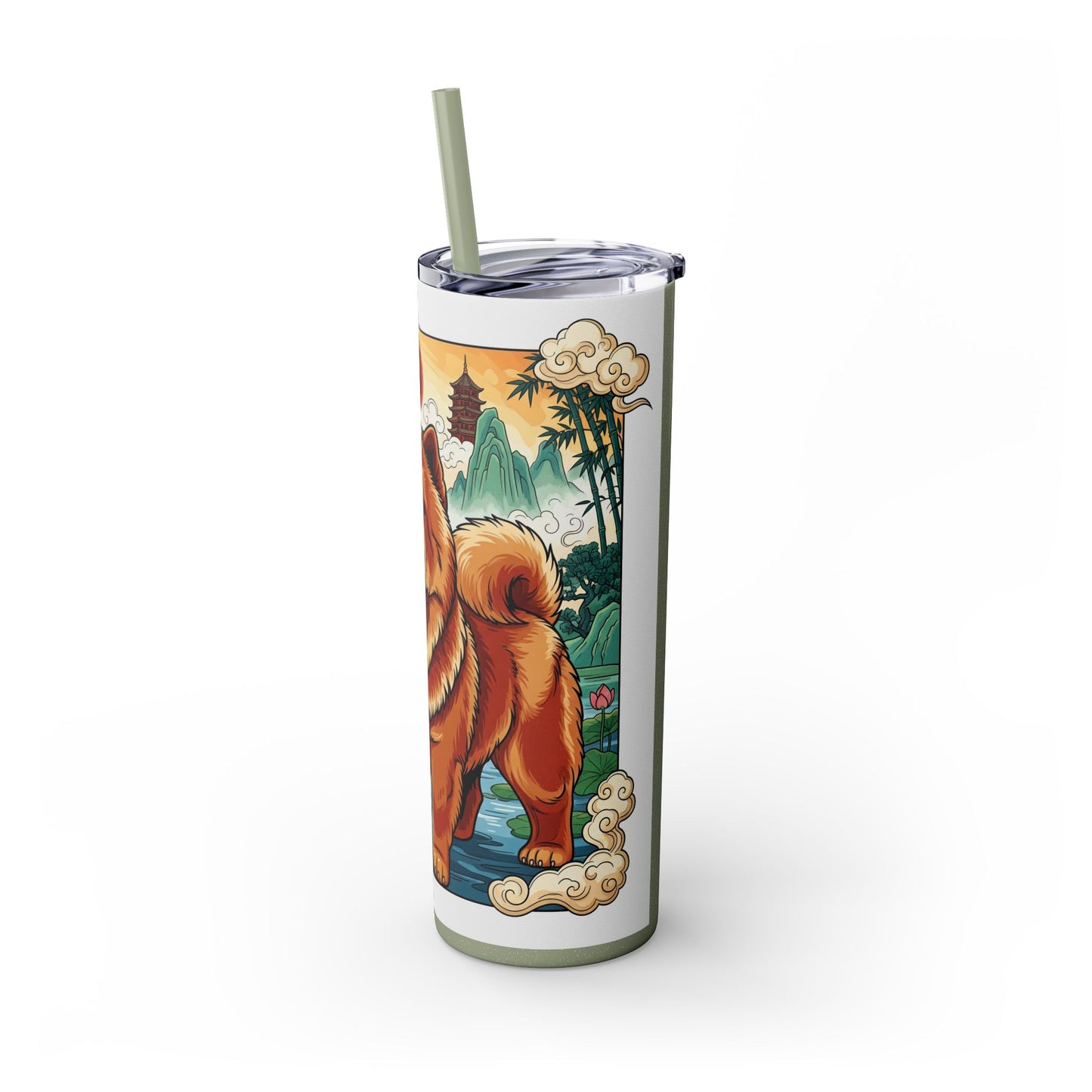 Skinny Tumbler with Straw – 20 oz Stainless Steel Cup