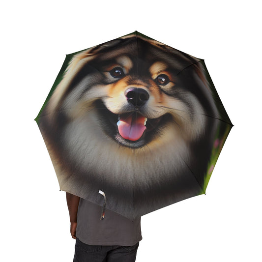 Finnish Lapphund Semi-Automatic Foldable Umbrella