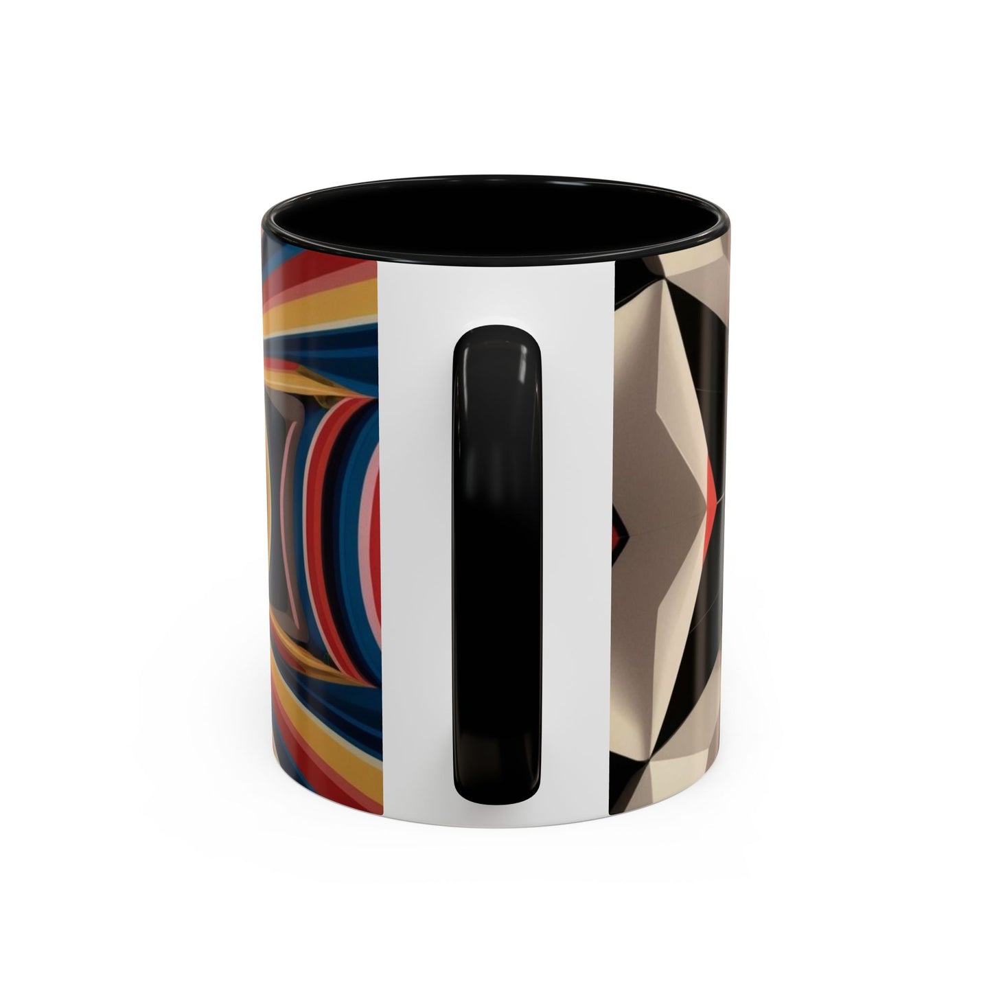 Optical Illusion Accent Mug – Ceramic Coffee Cup