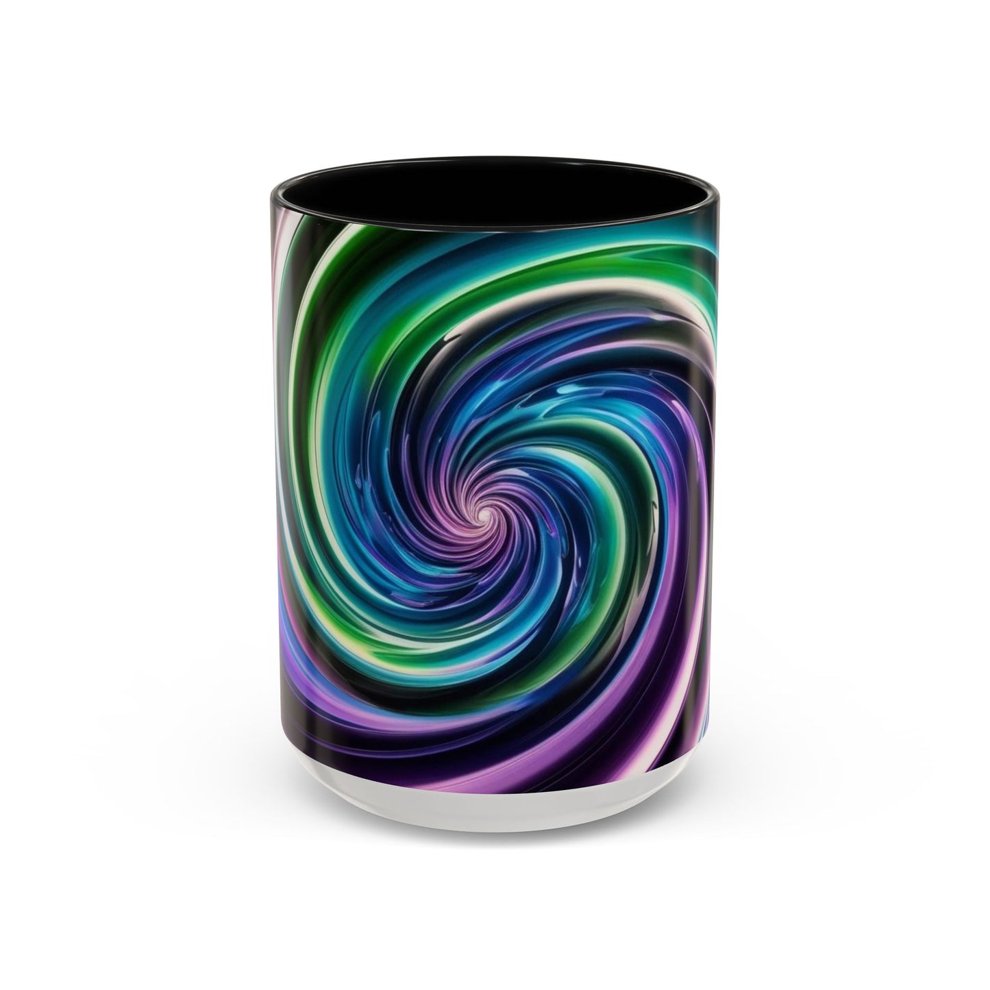 Optical Illusion Accent Mug – Ceramic Coffee Cup