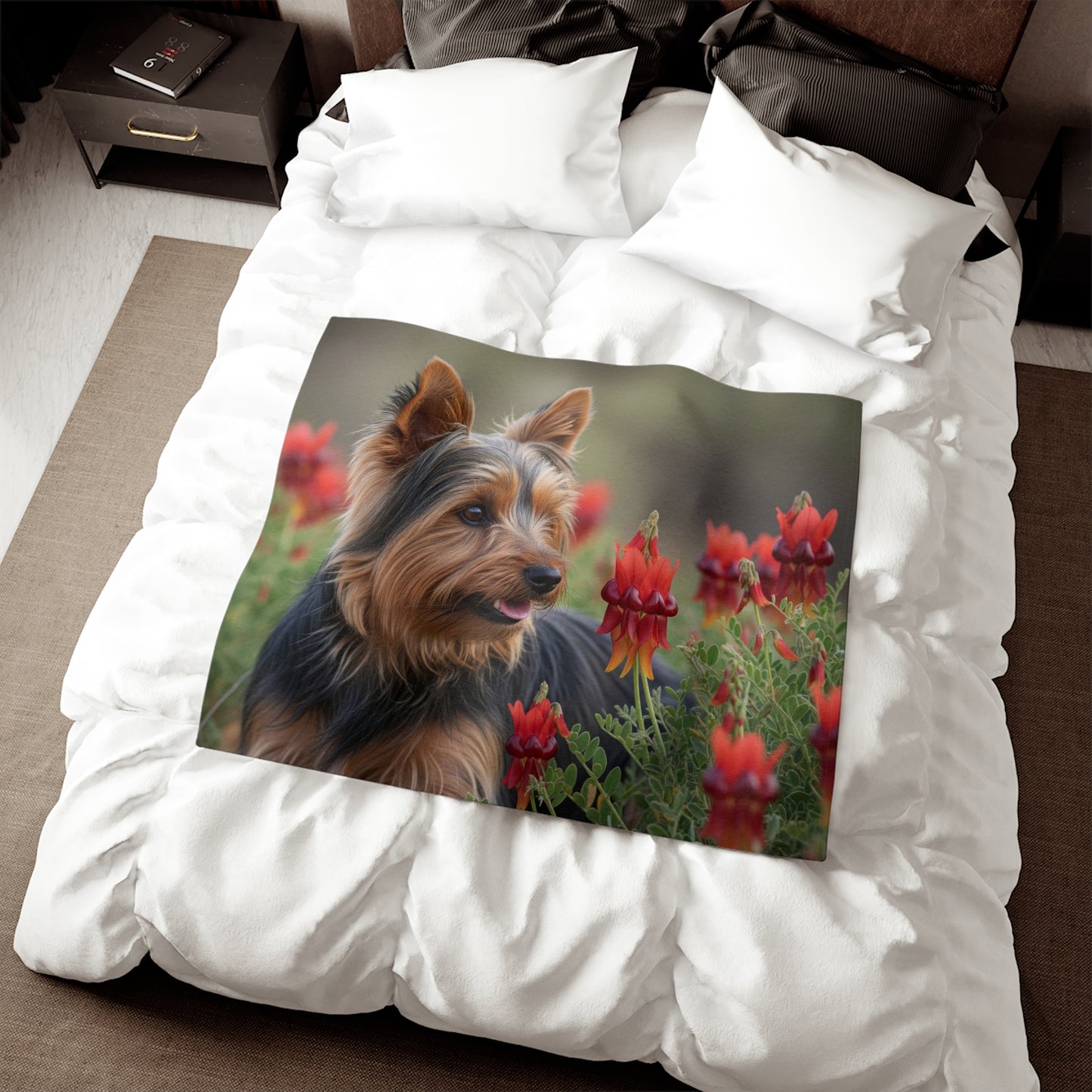 Manta sudadera con diseño de Silky Terrier