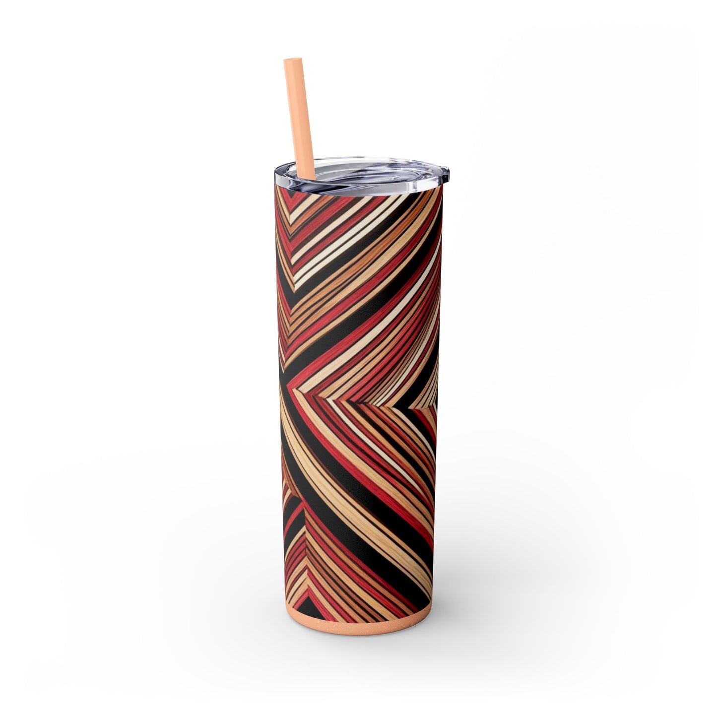 Optical Illusion Skinny Tumbler with Straw, 20oz