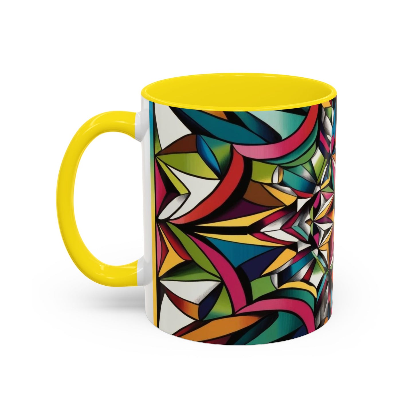 Optical Illusion Accent Mug – Ceramic Coffee Cup