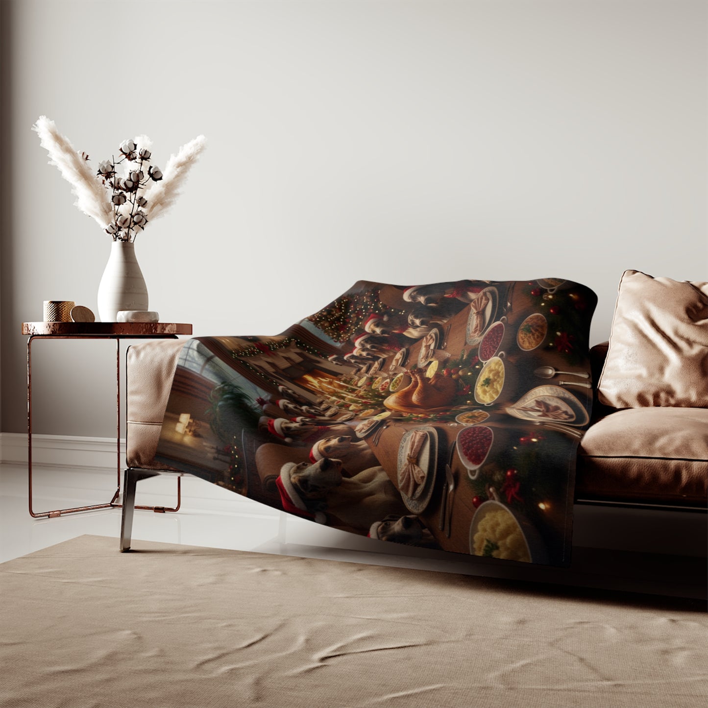 Great Dane Festive Holiday Dinner Blanket