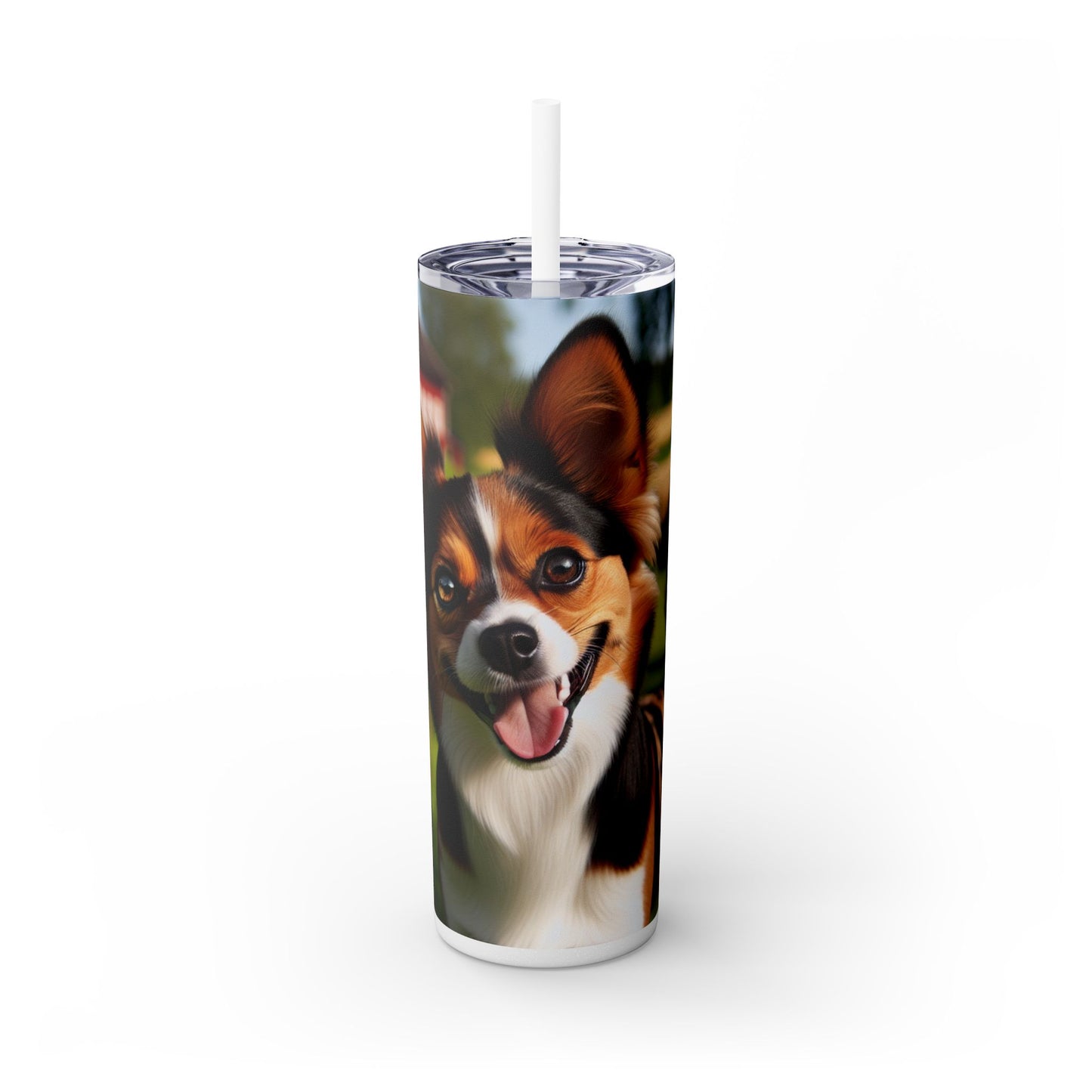 Skinny Tumbler with Straw – 20 oz Stainless Steel Cup