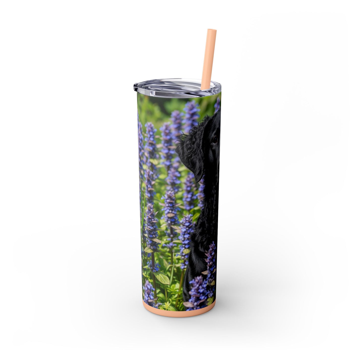 Gobelet isotherme à paille en forme de retriever à poil frisé, 590 ml