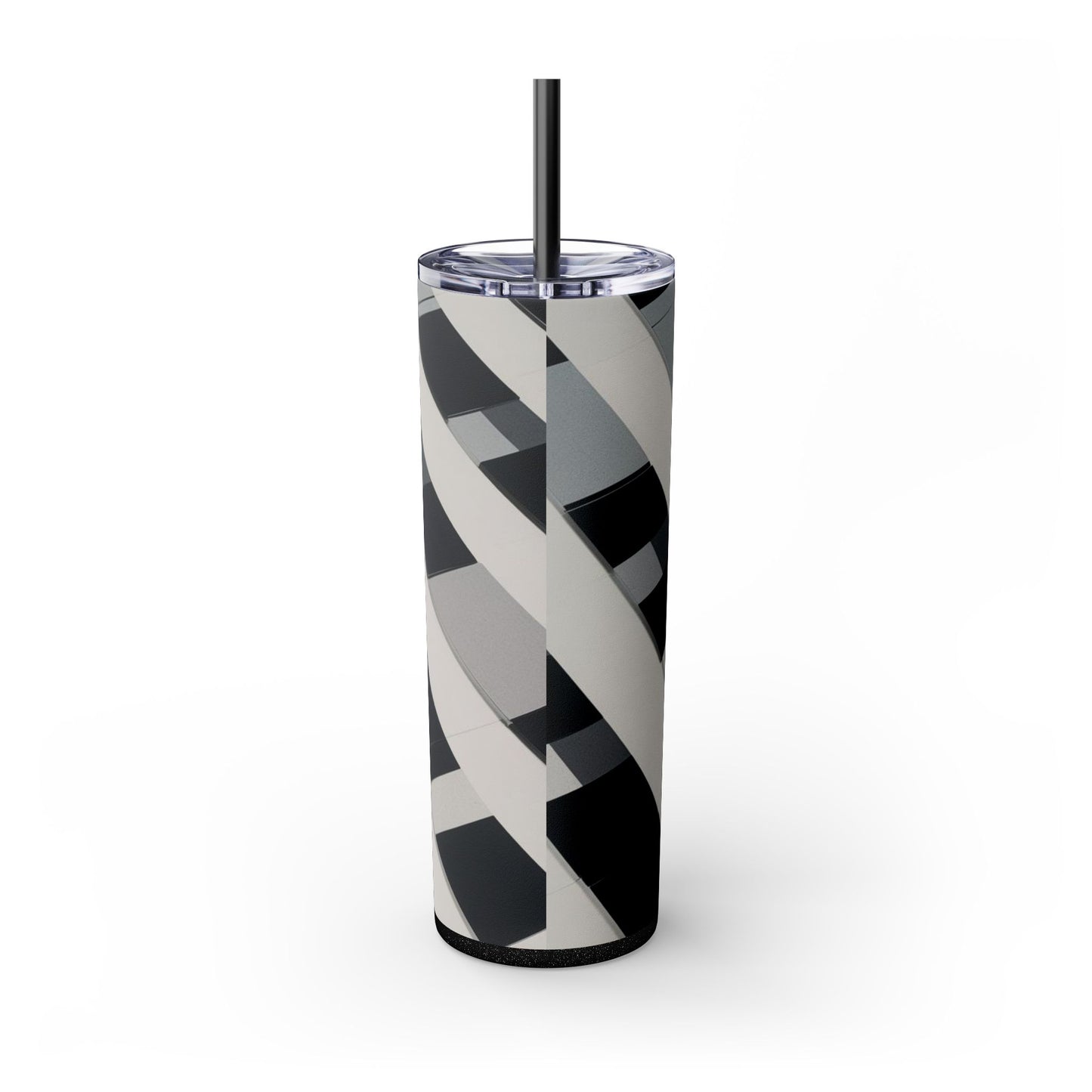 Optical Illusion Skinny Tumbler with Straw, 20oz