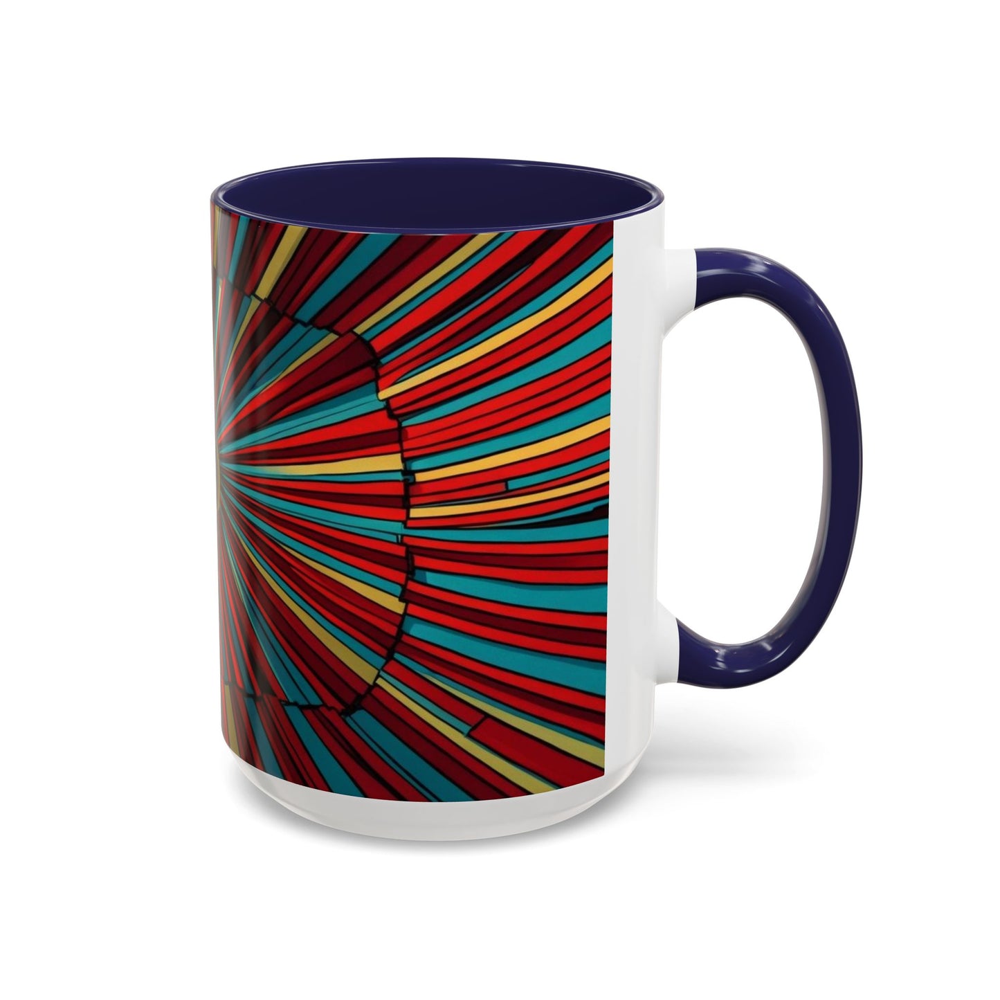 Optical Illusion Accent Mug – Ceramic Coffee Cup