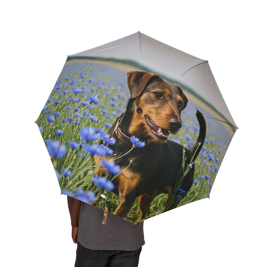 Deutscher Jagdterrier Semi-Automatic Foldable Umbrella