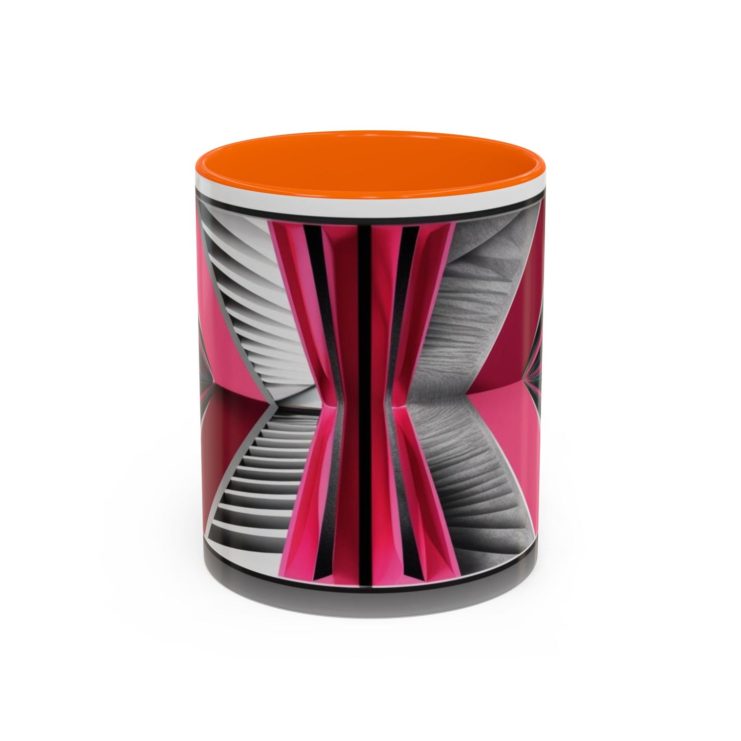 Optical Illusion Accent Mug – Ceramic Coffee Cup