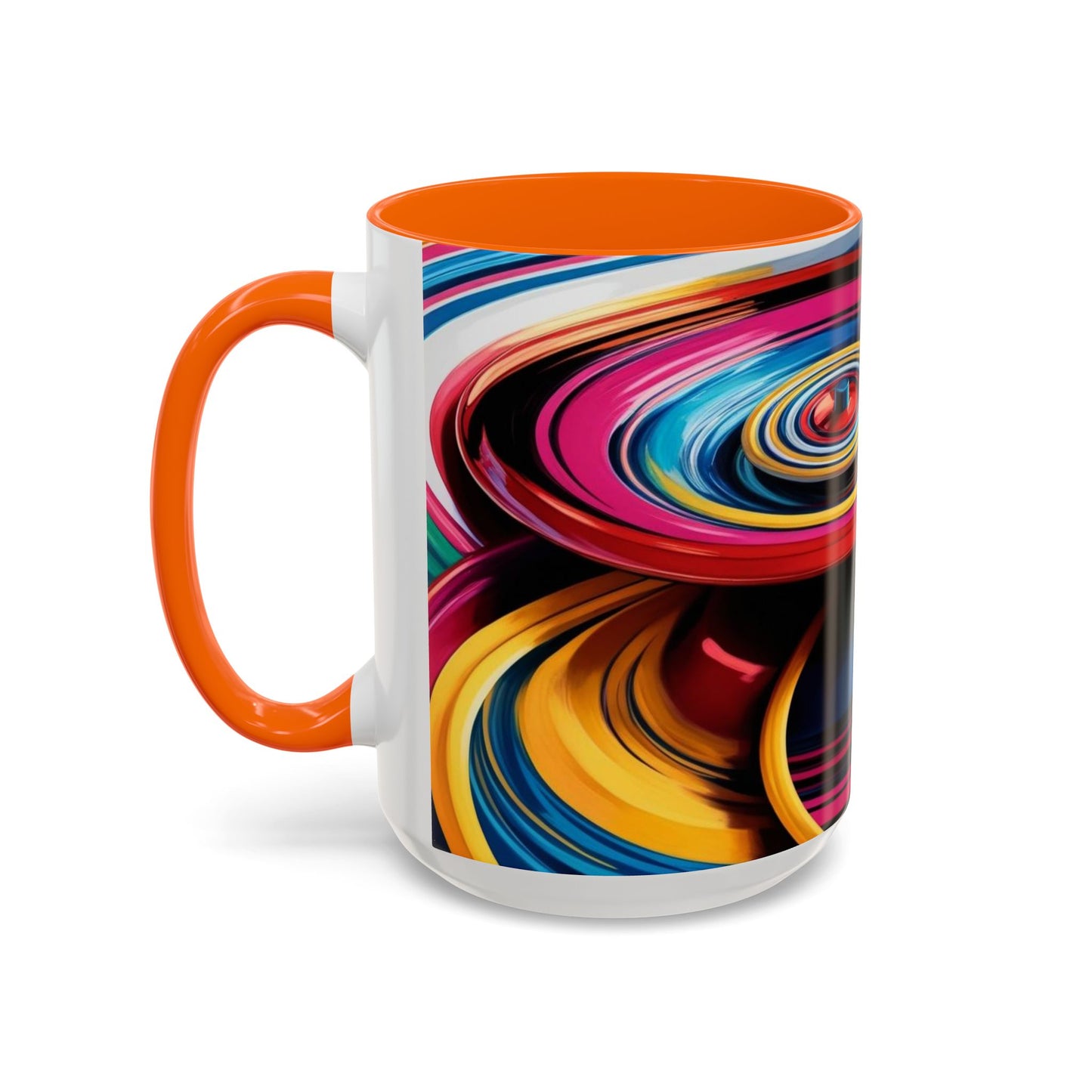 Optical Illusion Accent Mug – Ceramic Coffee Cup