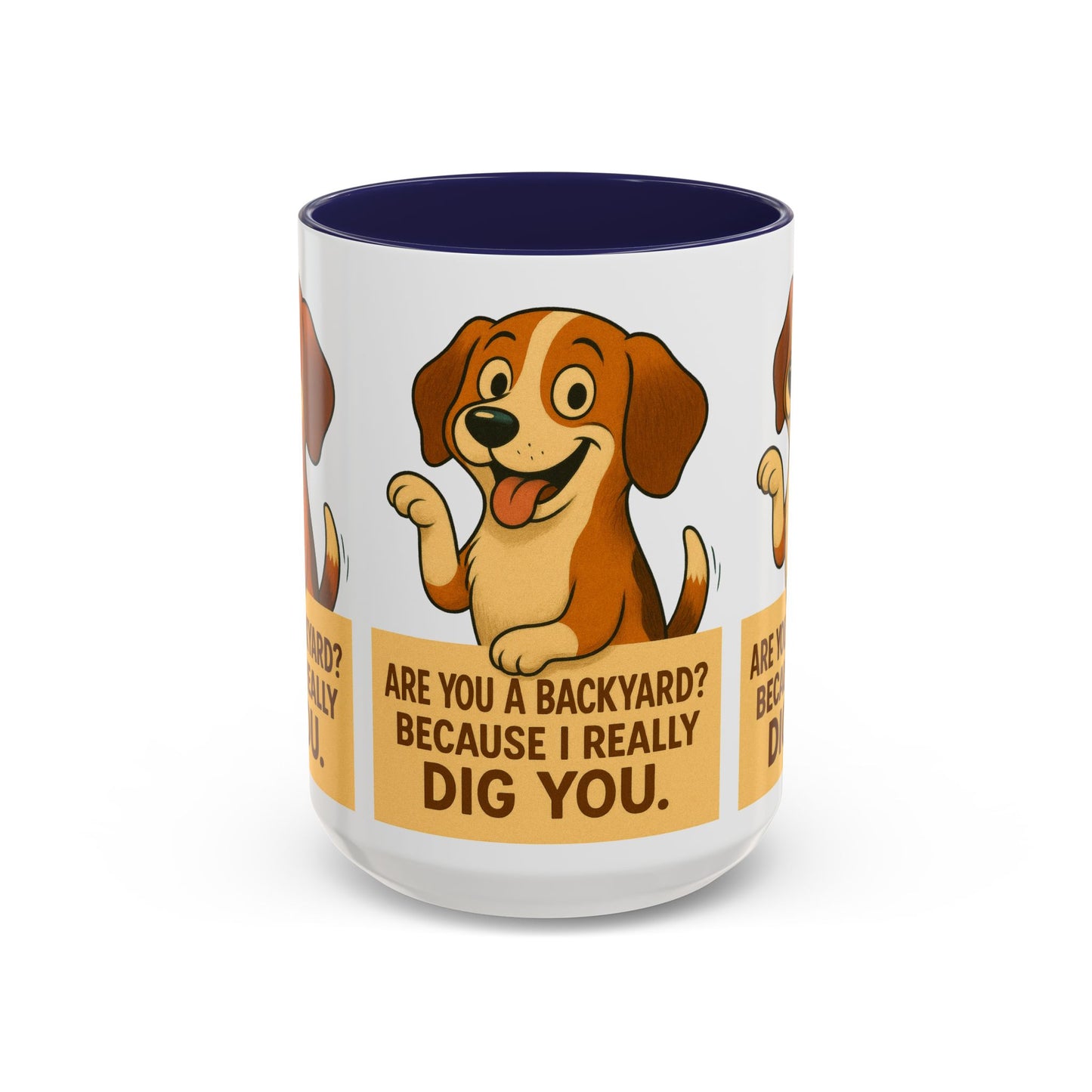 Backyard Dig Accent Coffee Mug - Perfect Gift for Dog Lovers