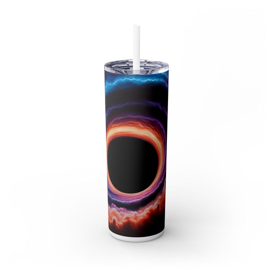 Optical Illusion Skinny Tumbler with Straw, 20oz