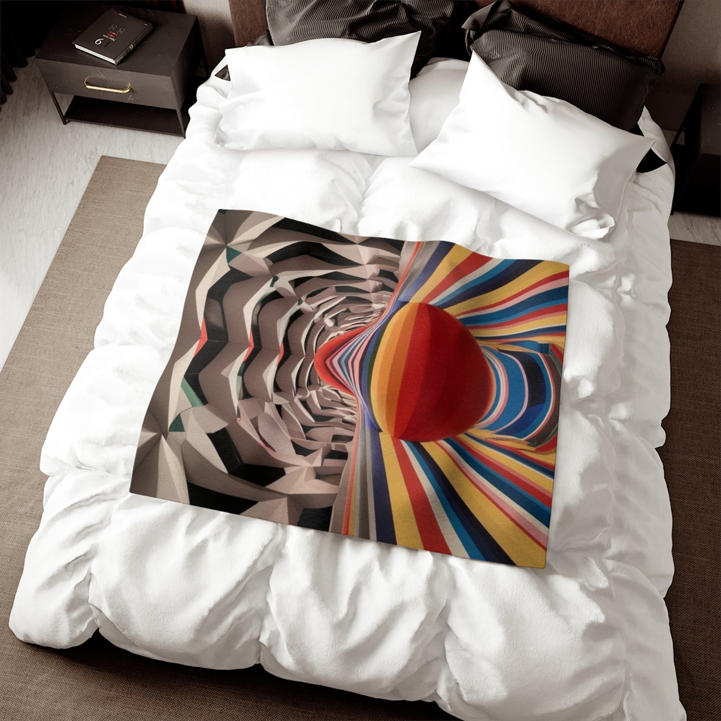 Sweat-shirt/couverture à illusion d'optique