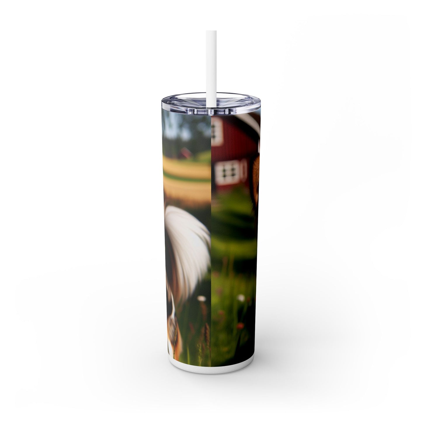 Skinny Tumbler with Straw – 20 oz Stainless Steel Cup