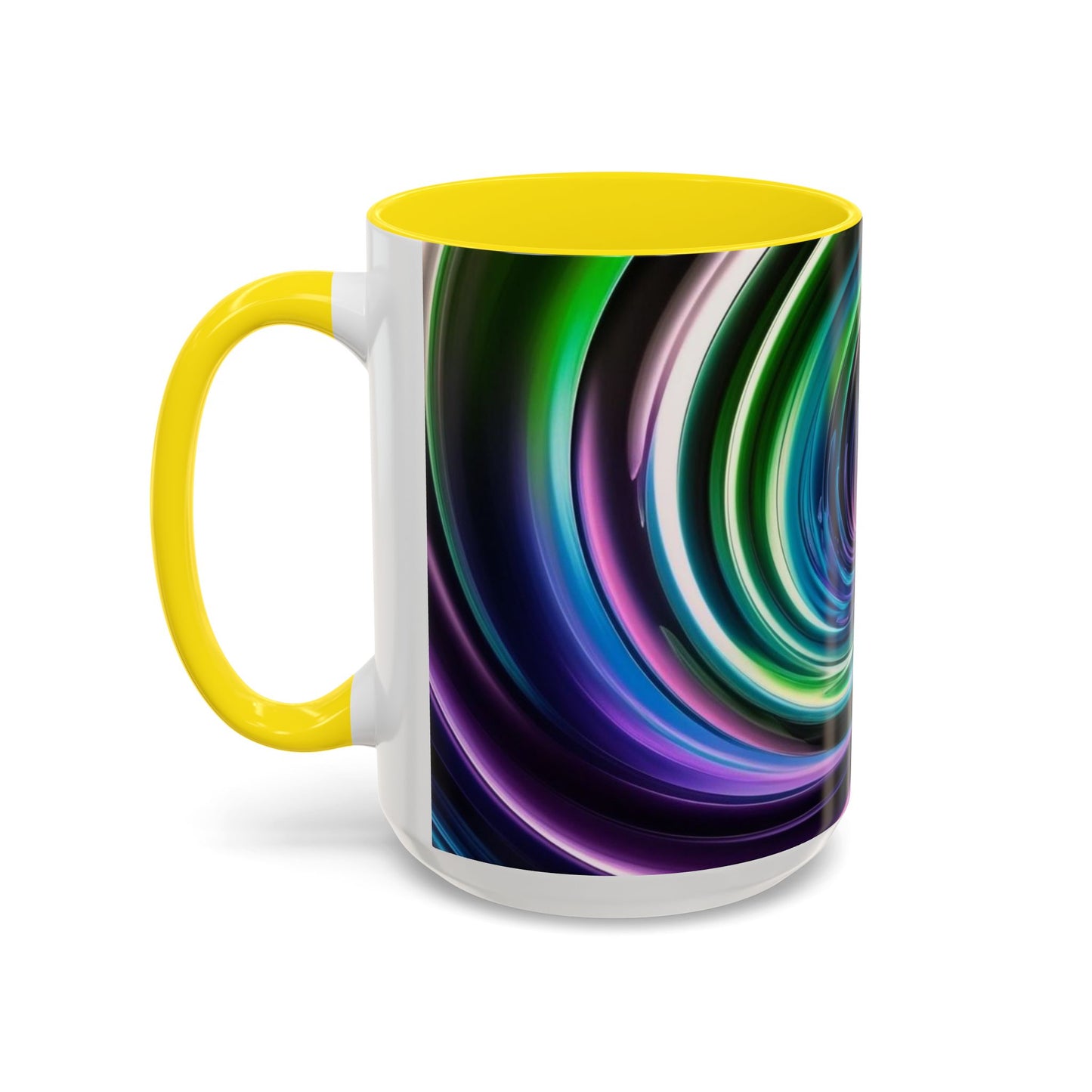 Optical Illusion Accent Mug – Ceramic Coffee Cup
