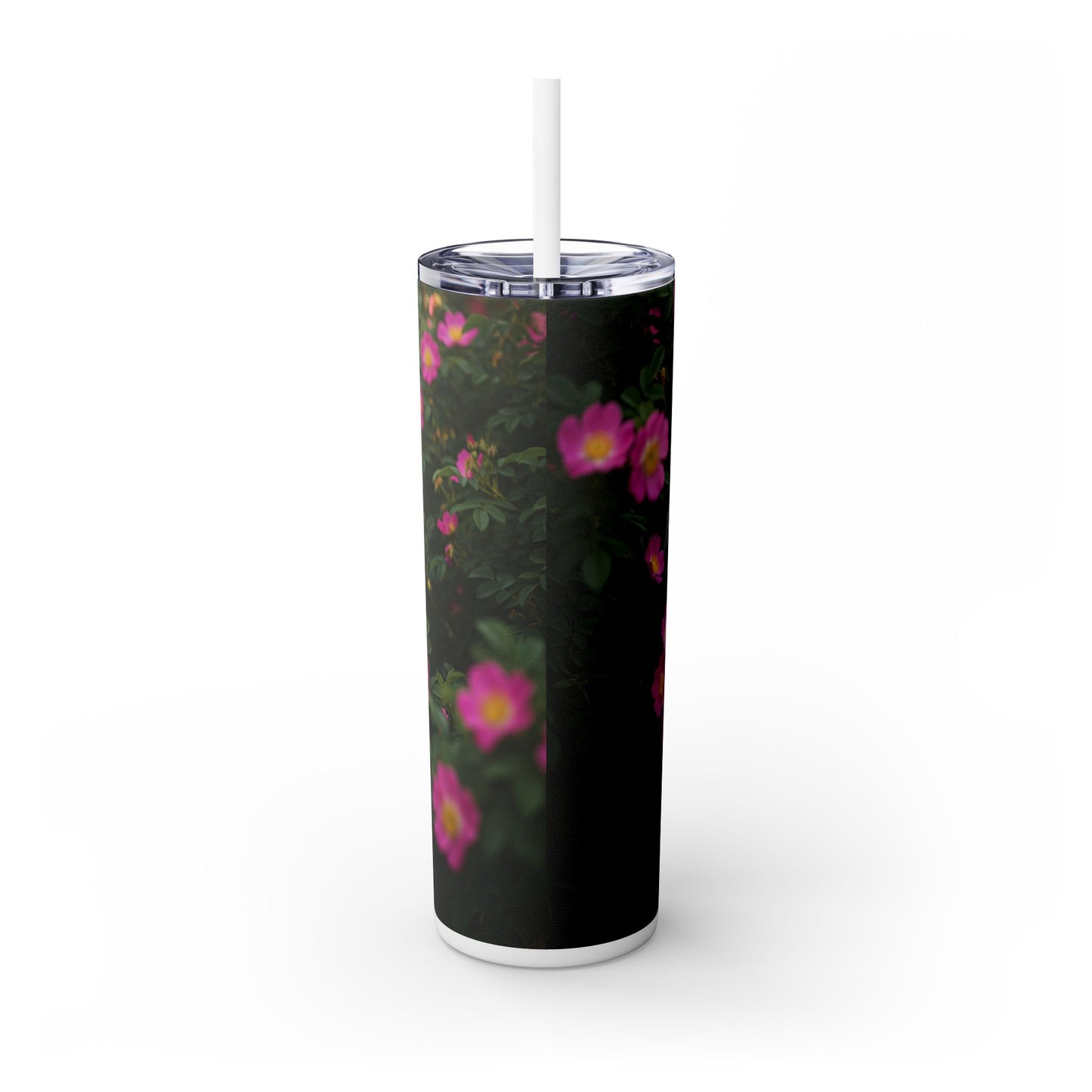 Old English Sheepdog Skinny Tumbler with Straw, 20oz
