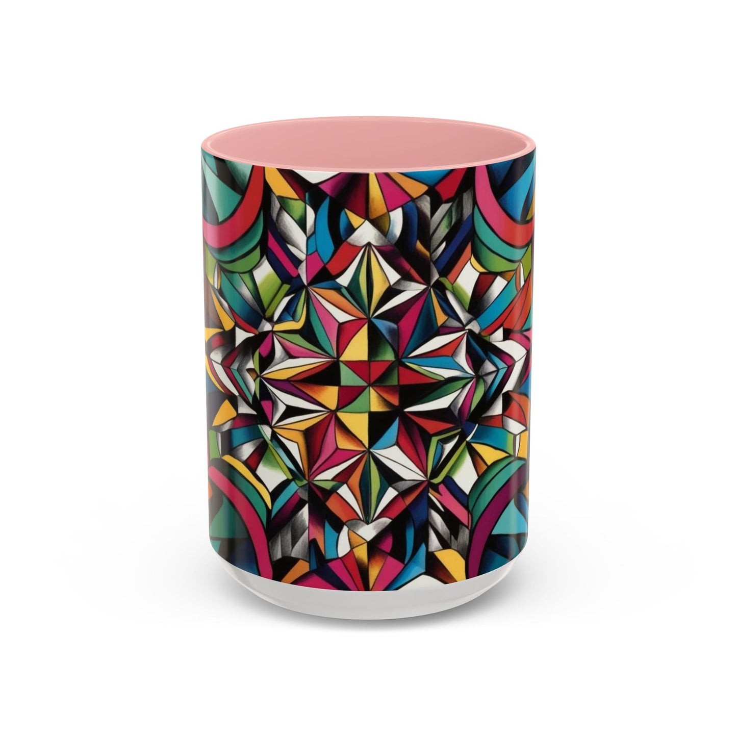 Optical Illusion Accent Mug – Ceramic Coffee Cup