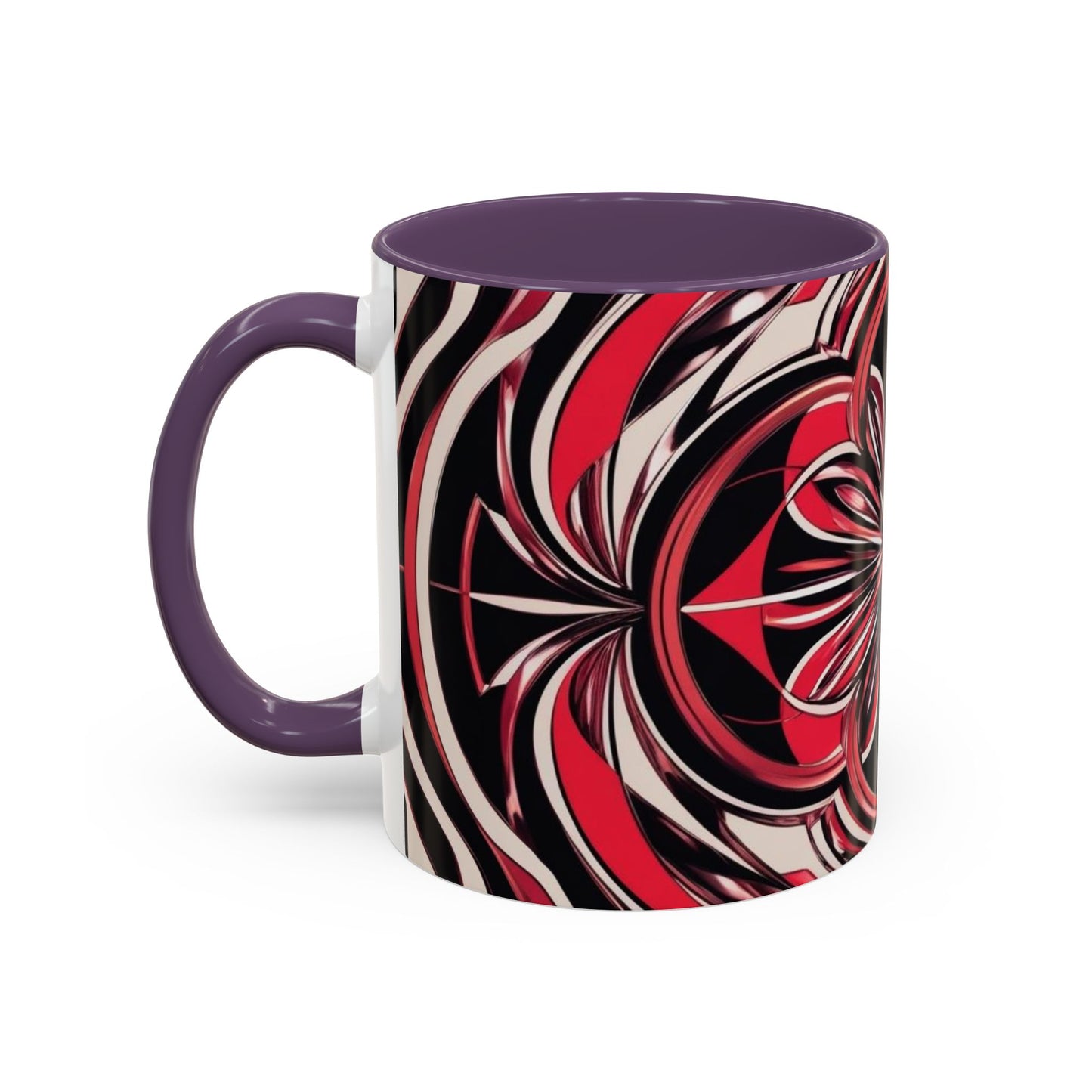 Optical Illusion Accent Mug – Ceramic Coffee Cup