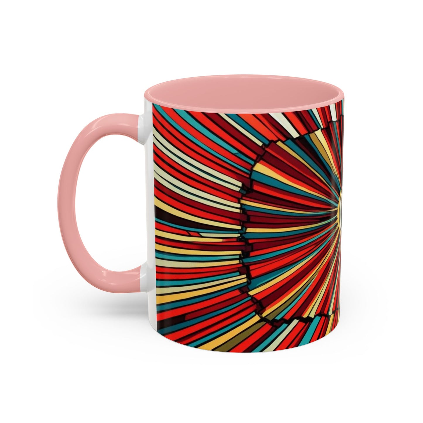 Optical Illusion Accent Mug – Ceramic Coffee Cup