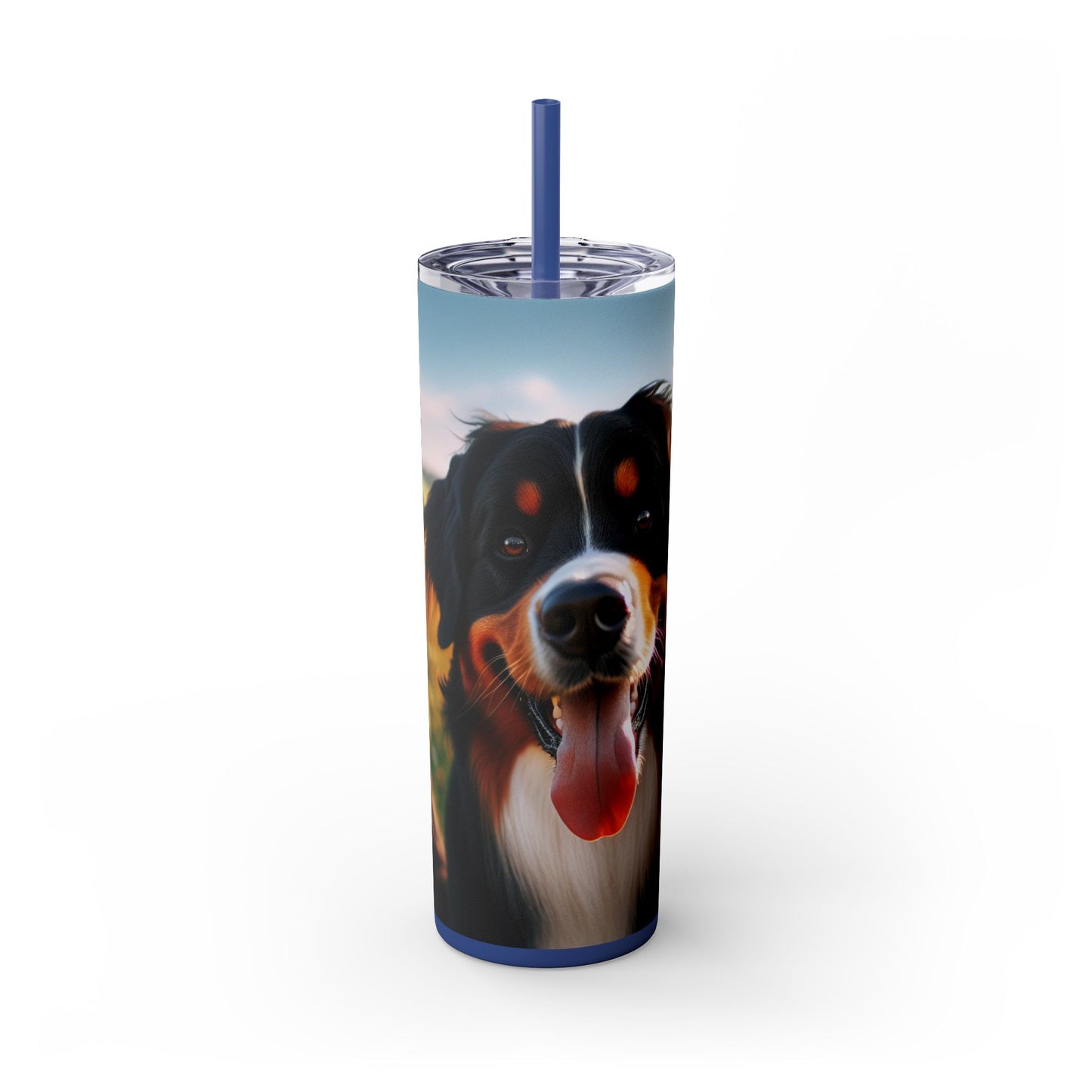 Bernese Mountain Dog Tumbler with Straw, 20oz