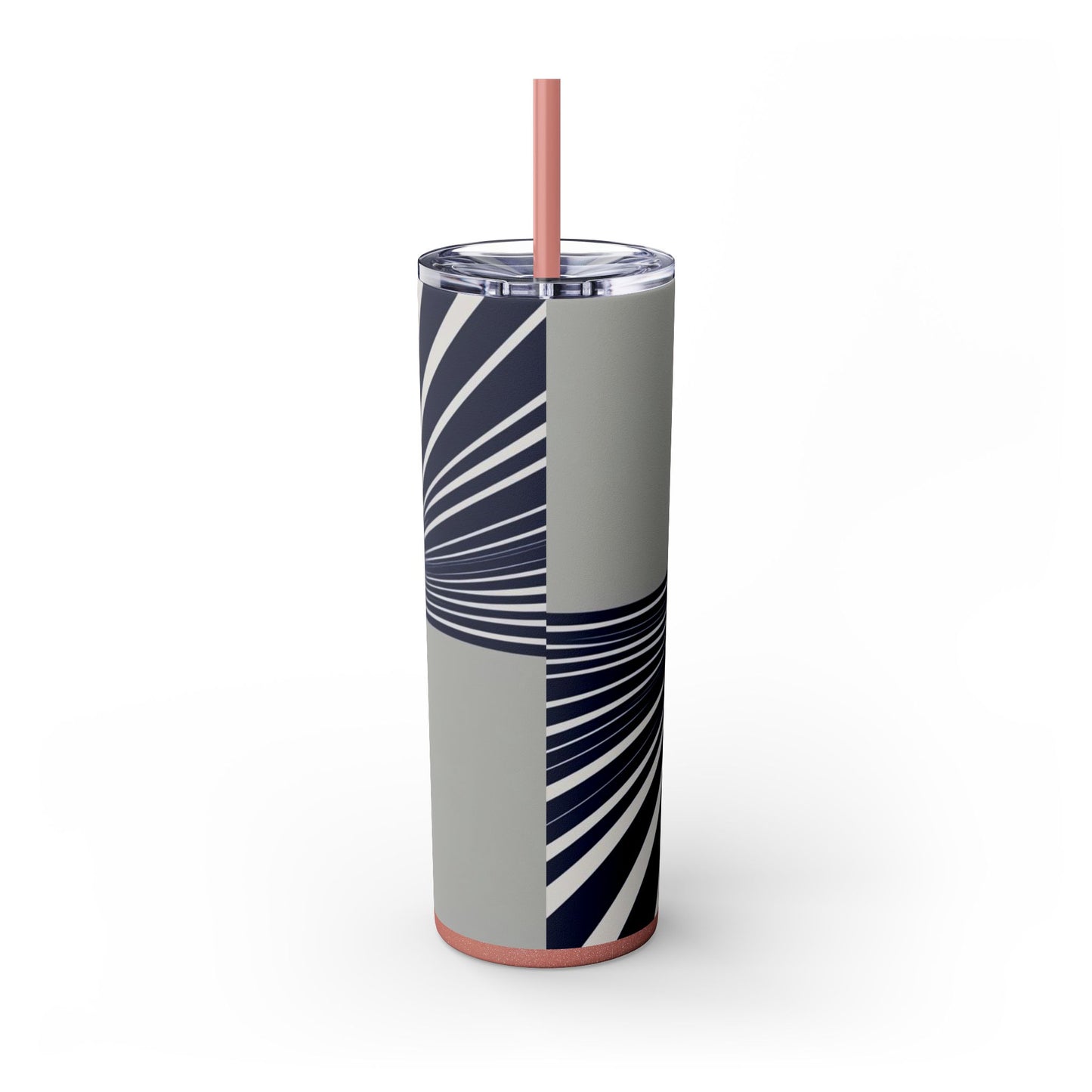 Optical Illusion Skinny Tumbler with Straw, 20oz