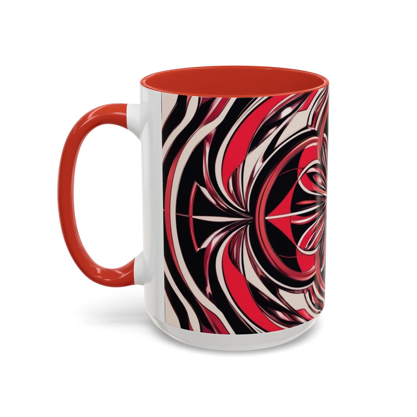 Optical Illusion Accent Mug – Ceramic Coffee Cup