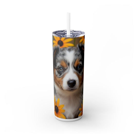 Miniature American Shepherd Tumbler with Straw, 20oz