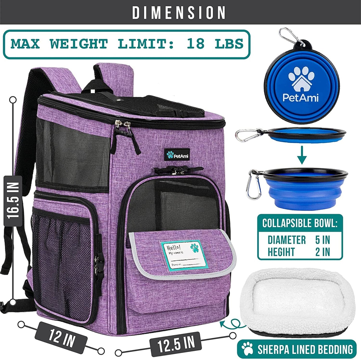 Mochila transportadora para perros y gatos