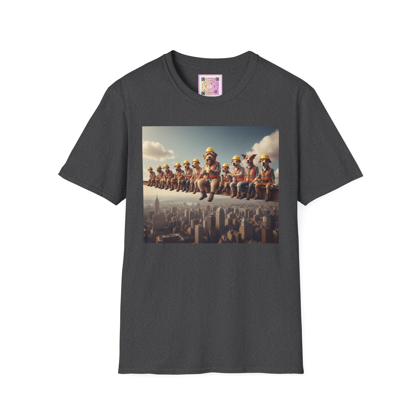 Canine Canvas Collection: Lunch atop a Skyscraper Homage Tee Shirt
